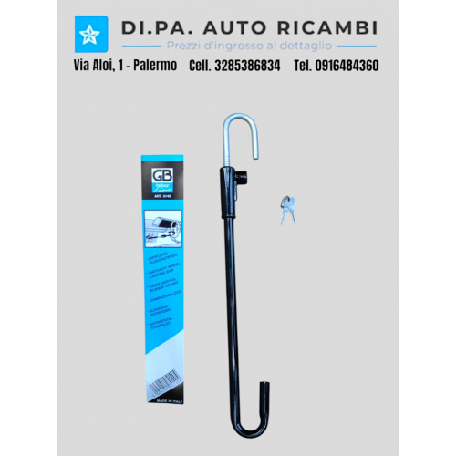 ASTA BLOCCASTERZO UNIVERSALE REGOLABILE AUTO BLOCCA VOLANTE PEDALE ANTIFURTO